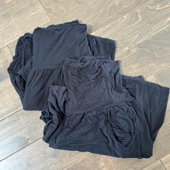 BUNDLE of 2 Athleta Studio Wide Leg Pants L Tall Black - Picture 4 of 6